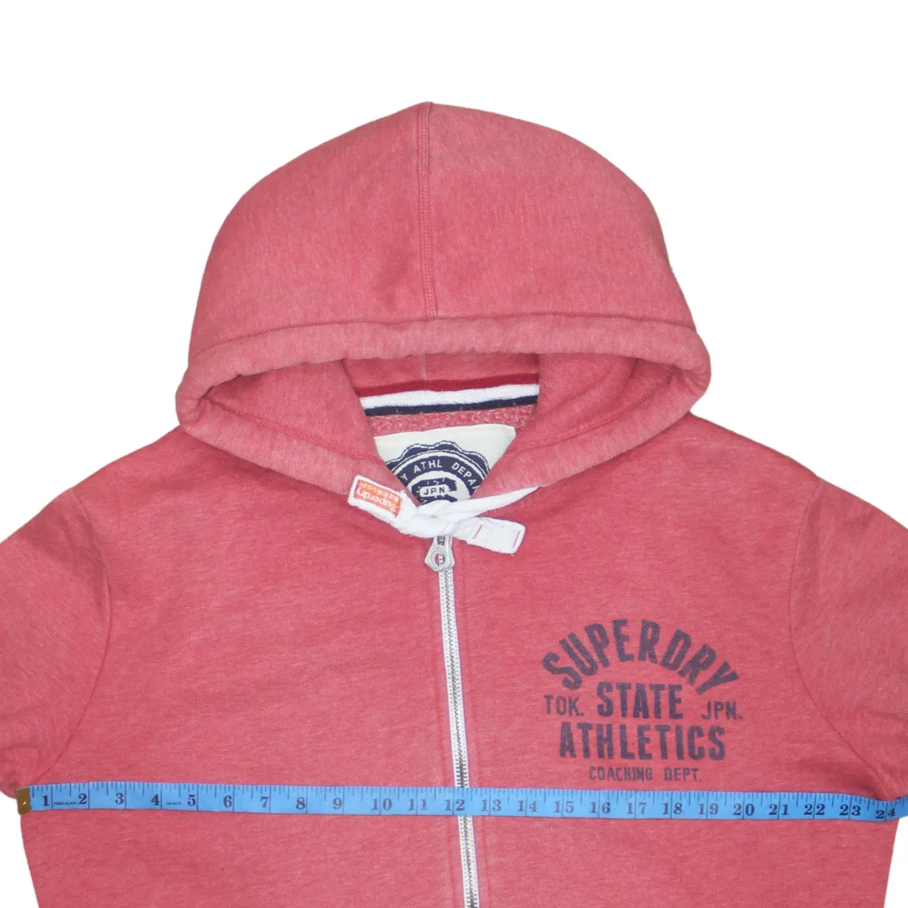 Super Dry 90's Drawstring Pockets Full Zip Up Hoodie XLarge Red sold by Vintage Club product image thumbnail 5