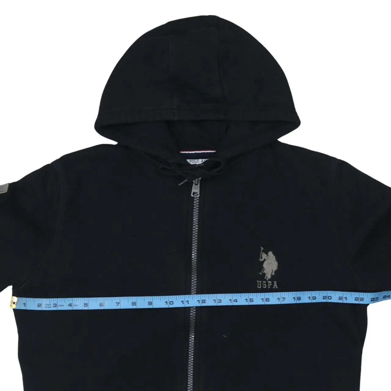 U.S Polo Assn 90's Drawstring Pockets Full Zip Up Hoodie Large Black sold by Vintage Club product image thumbnail 5
