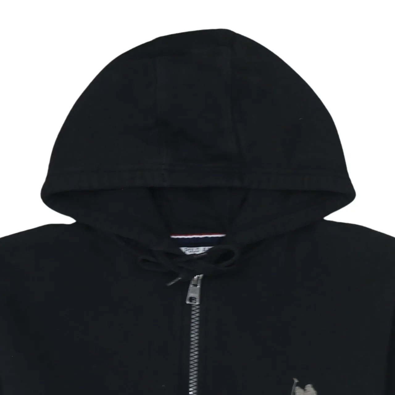 U.S Polo Assn 90's Drawstring Pockets Full Zip Up Hoodie Large Black sold by Vintage Club product image thumbnail 3