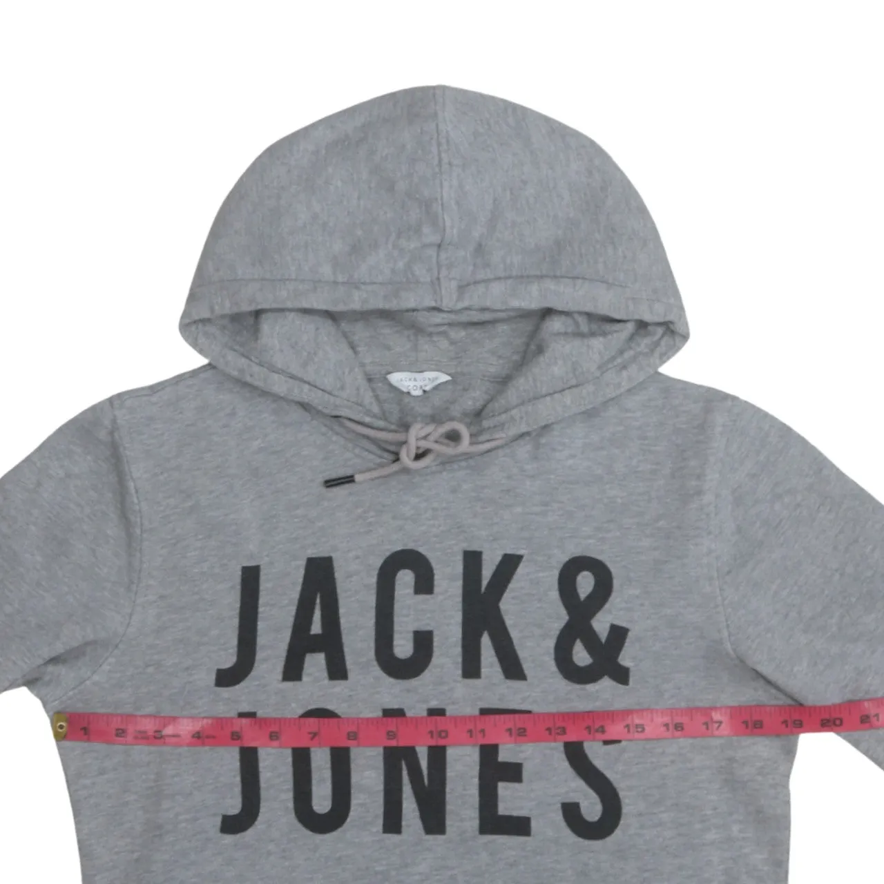 Jack&Jones 90's Spellout Pullover Hoodie XSmall Grey sold by Vintage Club product image thumbnail 5