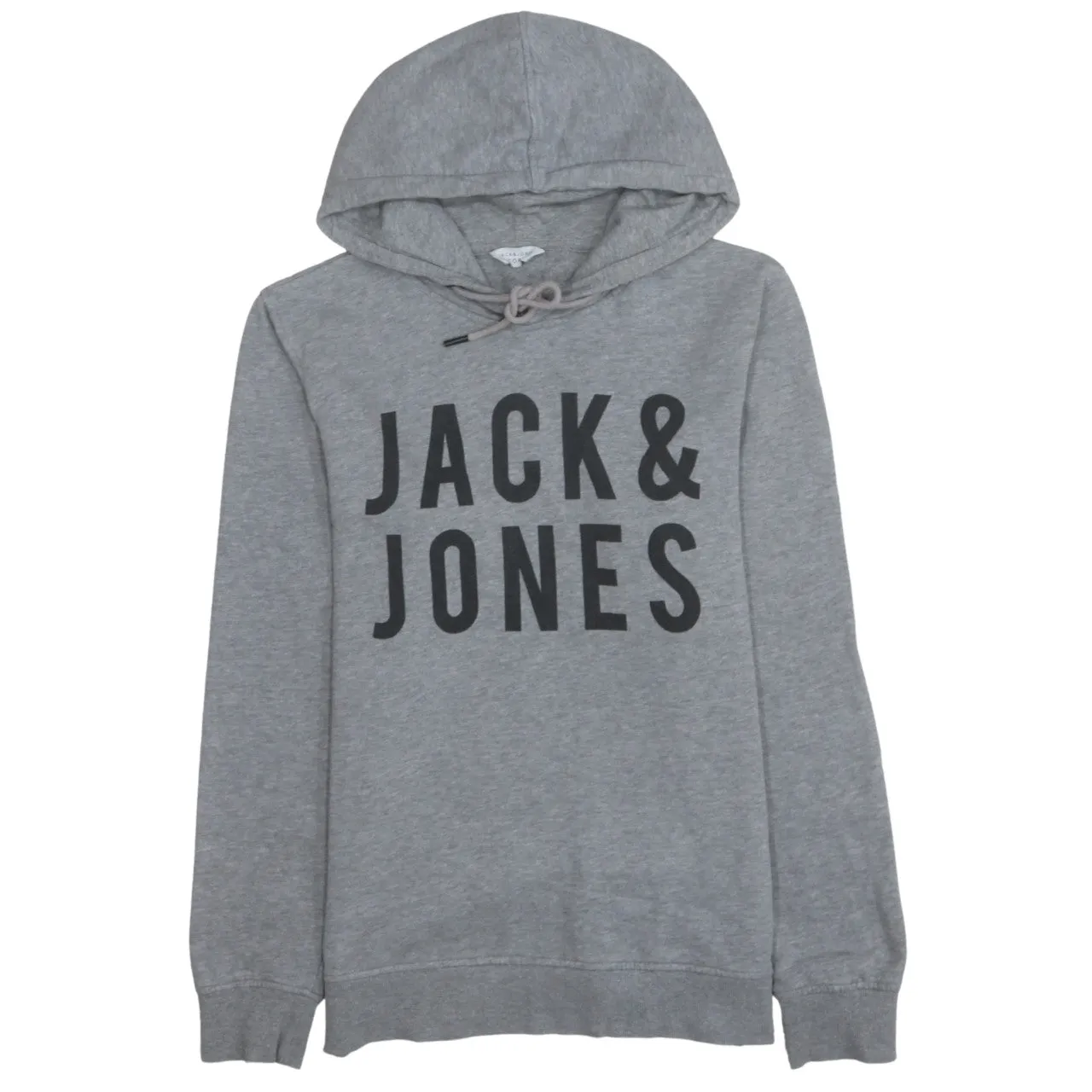 Jack&Jones 90's Spellout Pullover Hoodie XSmall Grey sold by Vintage Club