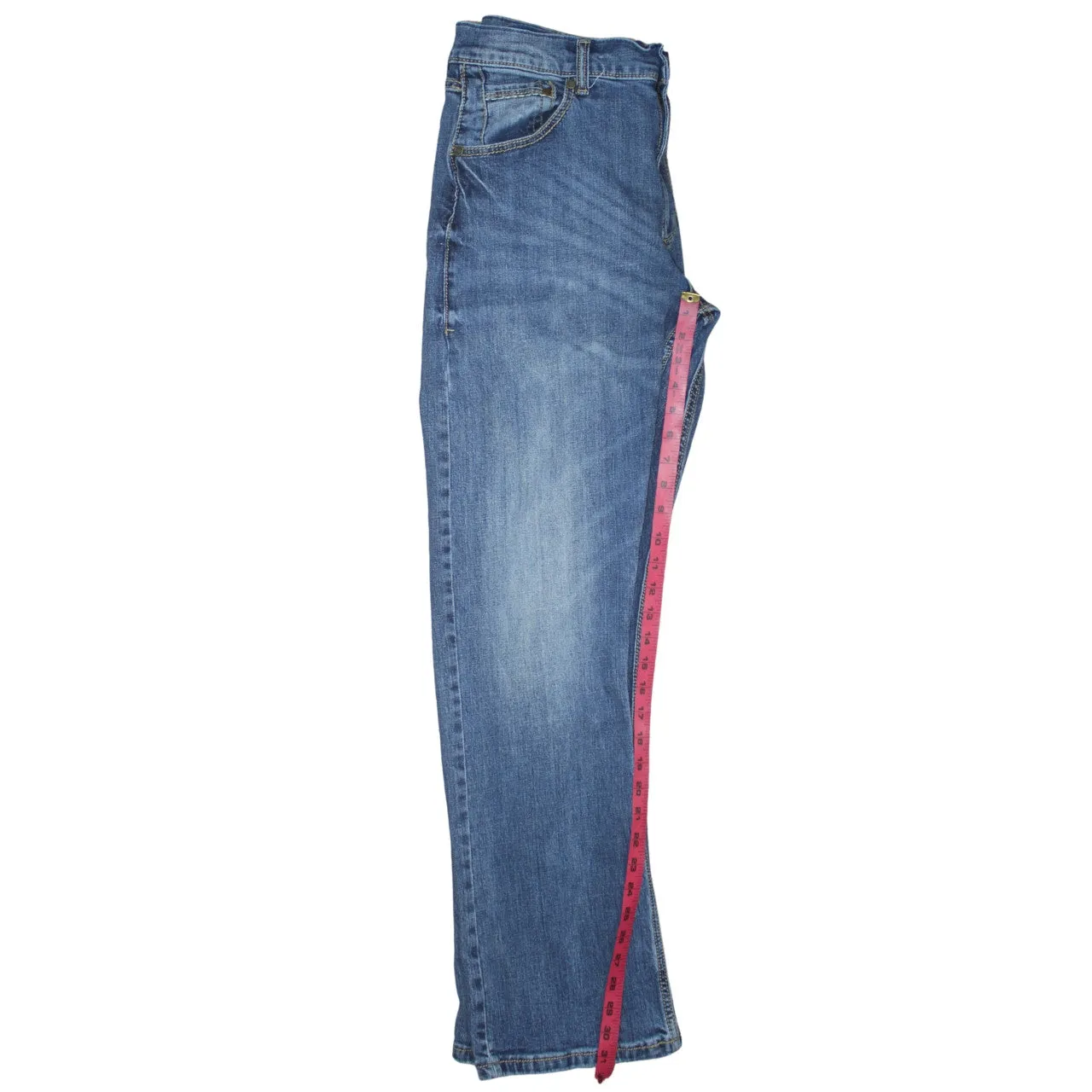 Wrangler 90's Flat Front Straight Leg Baggy Trousers / Pants 36 Blue sold by Vintage Club product image thumbnail 5