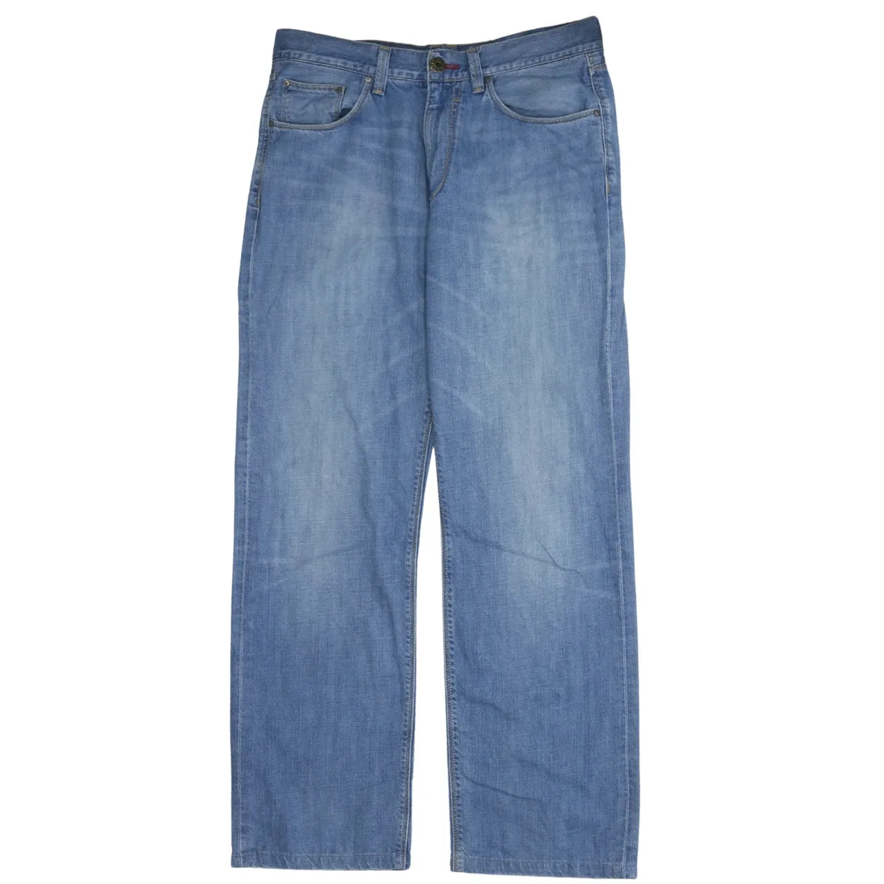 Tommy Hilfiger 90's Lightwash Straight Leg Baggy Jeans / Pants 34 Blue sold by Vintage Club product image thumbnail 2