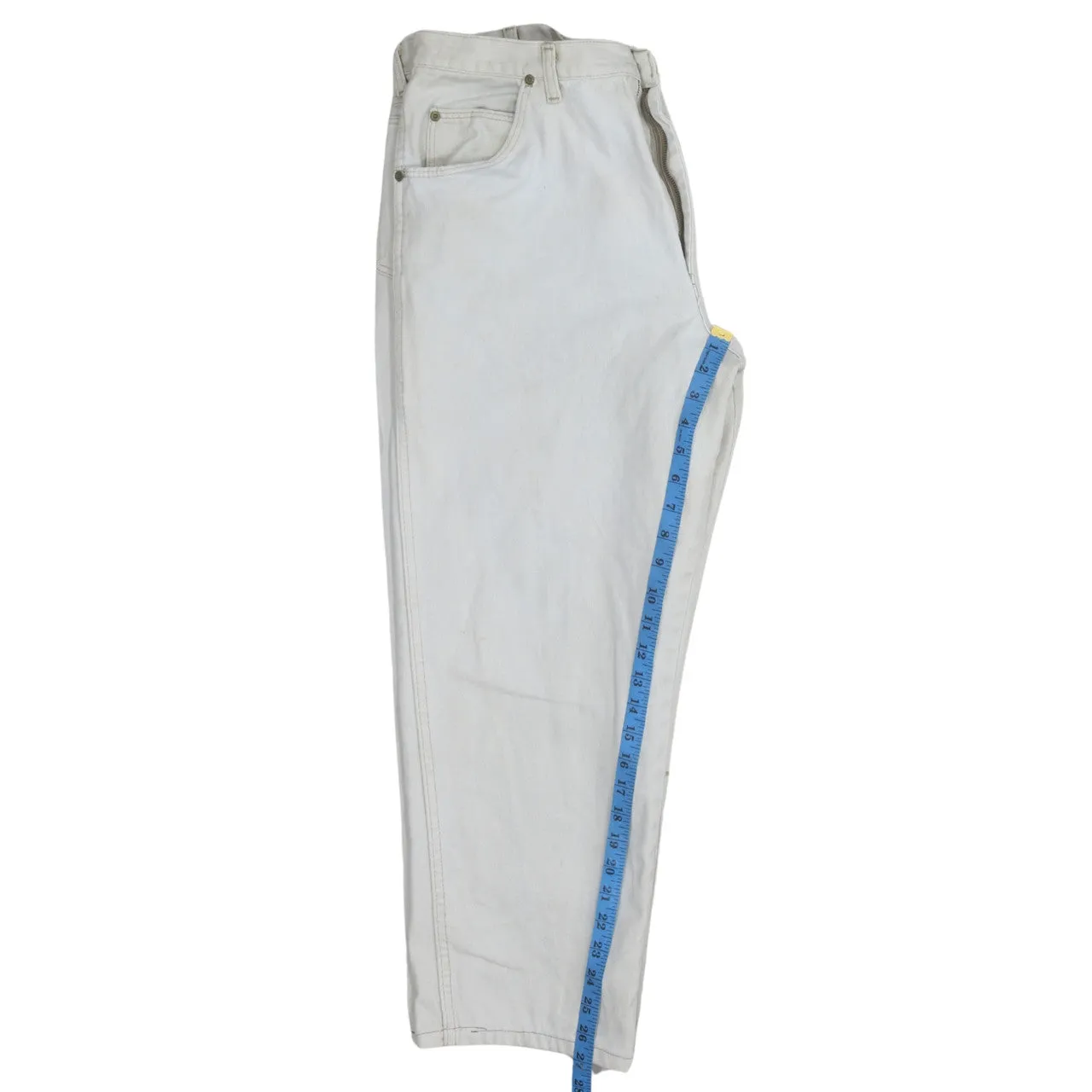 Wrangler 90's Flat Front Straight Leg Baggy Trousers / Pants 36 White sold by Vintage Club product image thumbnail 5