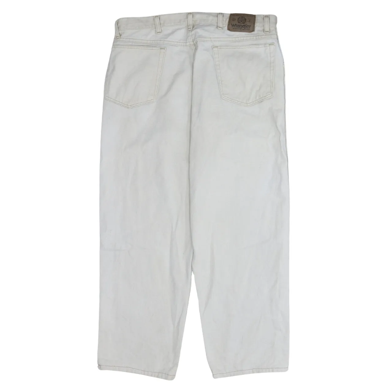 Wrangler 90's Flat Front Straight Leg Baggy Trousers / Pants 36 White sold by Vintage Club