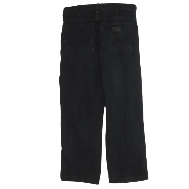 Wrangler 90's Lightwash Straight Leg Baggy Jeans / Pants 33 Black made by Wrangler