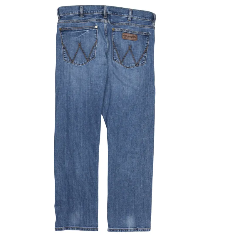 Wrangler 90's Lightwash Straight Leg Baggy Jeans / Pants 34 Blue made by Wrangler