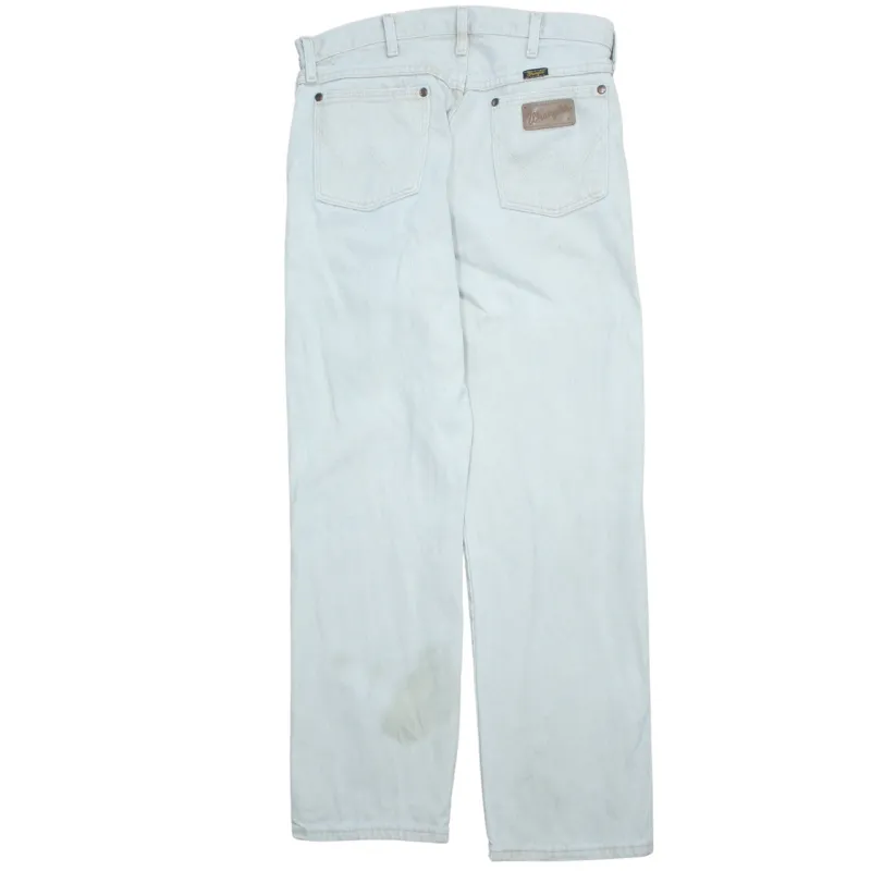 Wrangler 90's Lightweight Straight Leg Baggy Trousers / Pants 32 White sold by Vintage Club