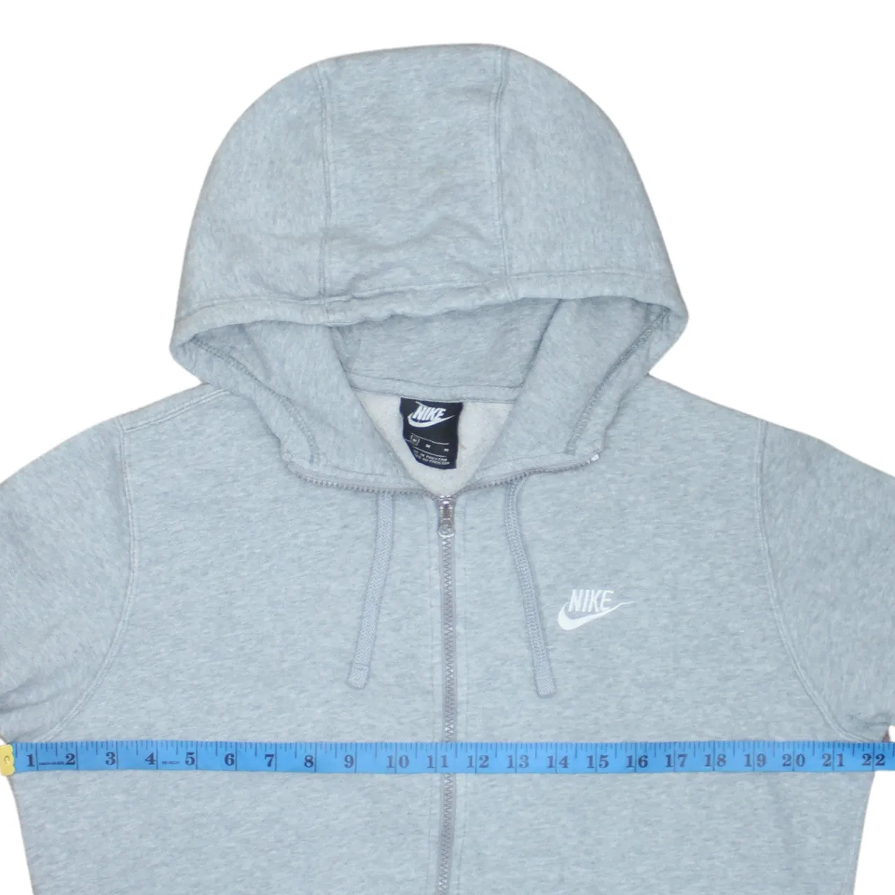 Nike 90's Swoosh Full Zip Up Hoodie Medium Grey sold by Vintage Club product image thumbnail 5