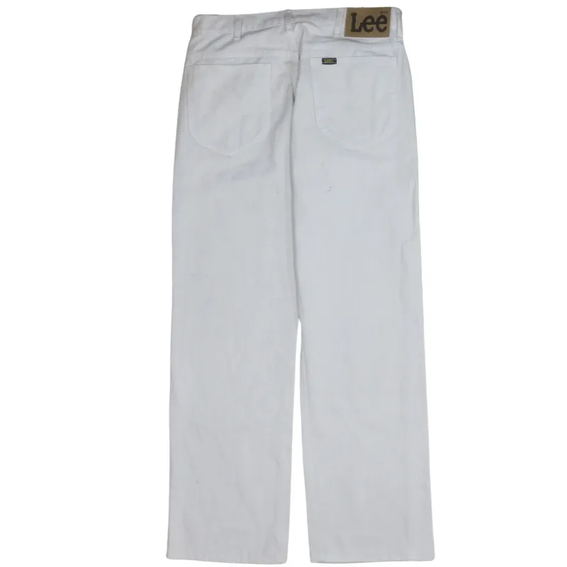 Lee 90's Lightweight Straight Leg Baggy Trousers / Pants 32 White made by Lee