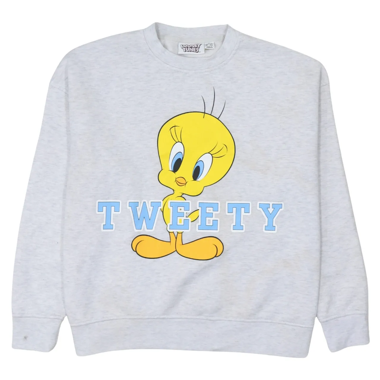 Looney Tunes 90's Tweety Crew Neck Sweatshirt Medium Grey sold by Vintage Club