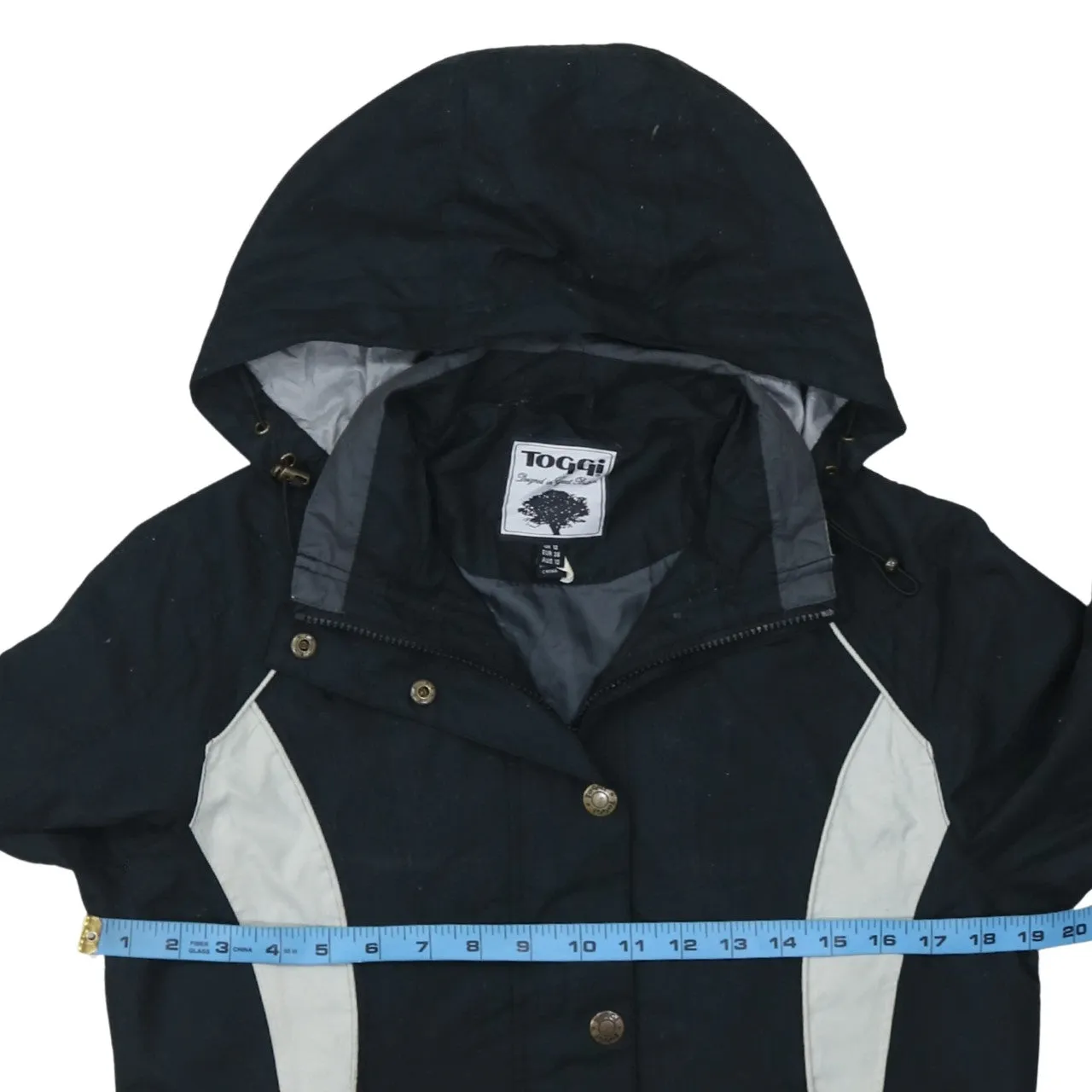 Retro 90's Hooded Full Zip Up Windbreaker Medium Black sold by Vintage Club product image thumbnail 5