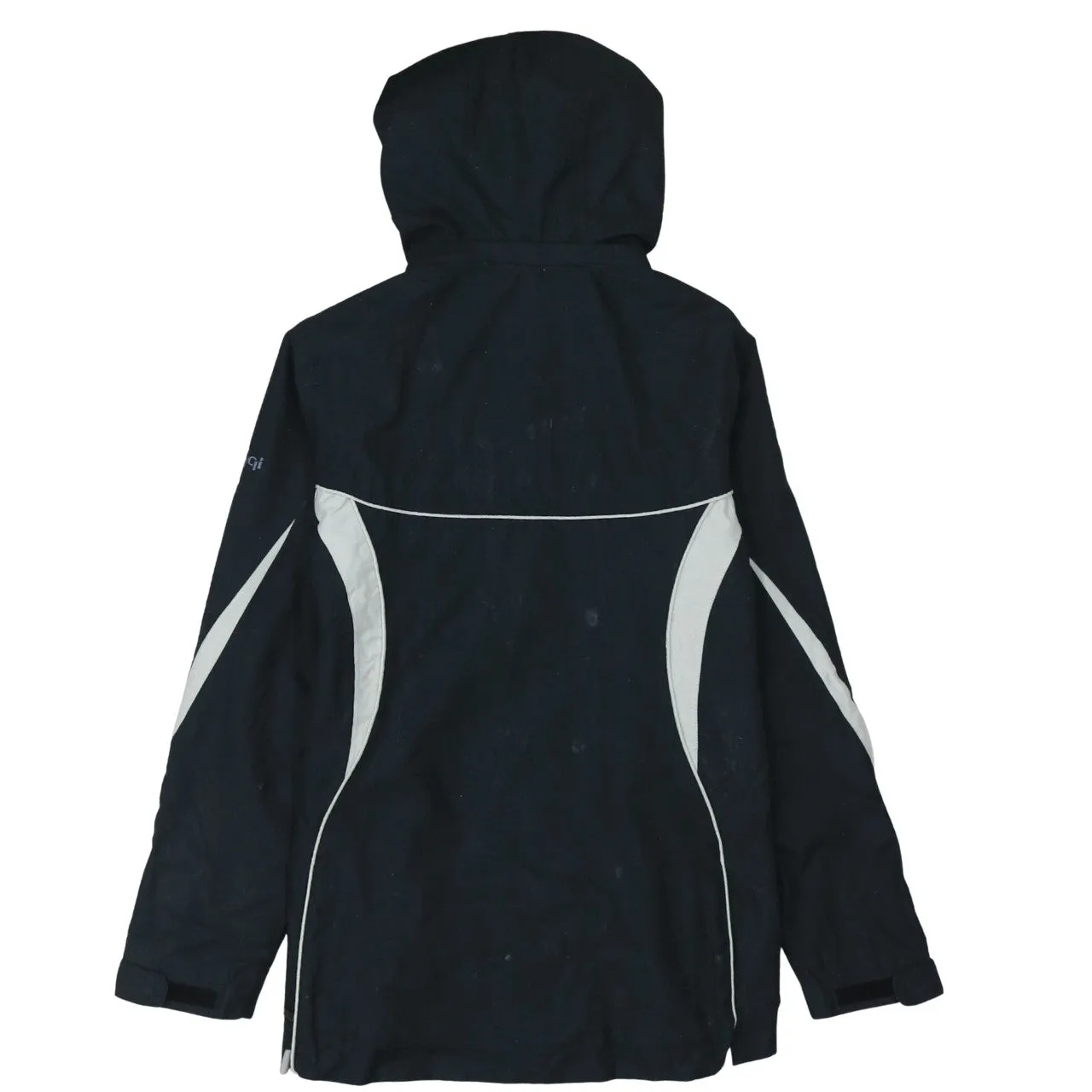 Retro 90's Hooded Full Zip Up Windbreaker Medium Black sold by Vintage Club product image thumbnail 2