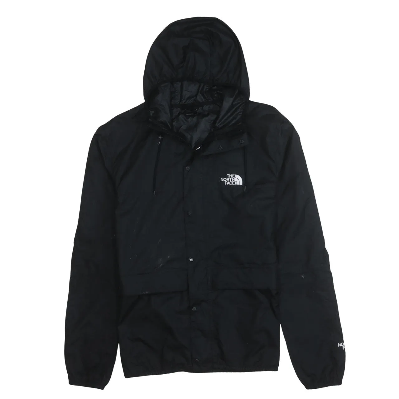 The North Face 90's Hooded Full Zip Up Windbreaker Large Black sold by Vintage Club