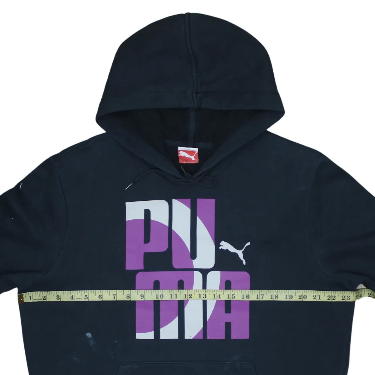 Puma 90's Spellout Pullover Hoodie Large Black sold by Vintage Club product image thumbnail 5