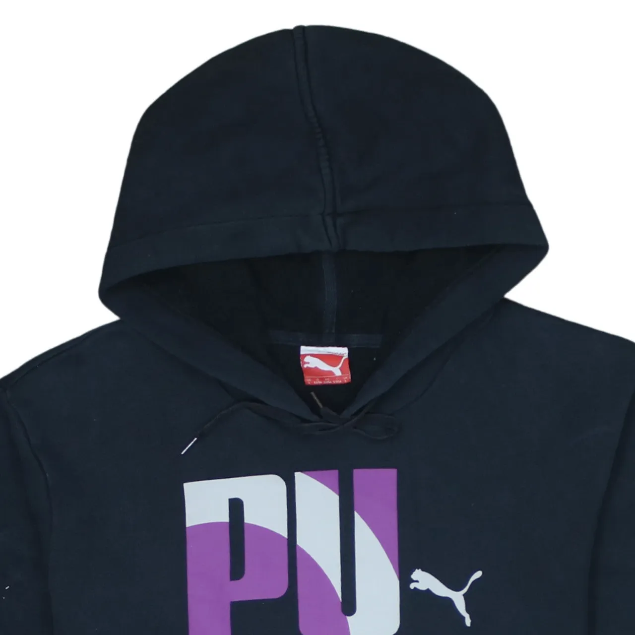Puma 90's Spellout Pullover Hoodie Large Black sold by Vintage Club product image thumbnail 3