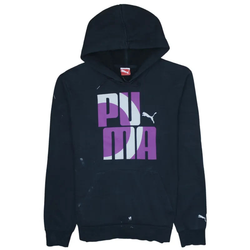 Puma 90's Spellout Pullover Hoodie Large Black sold by Vintage Club