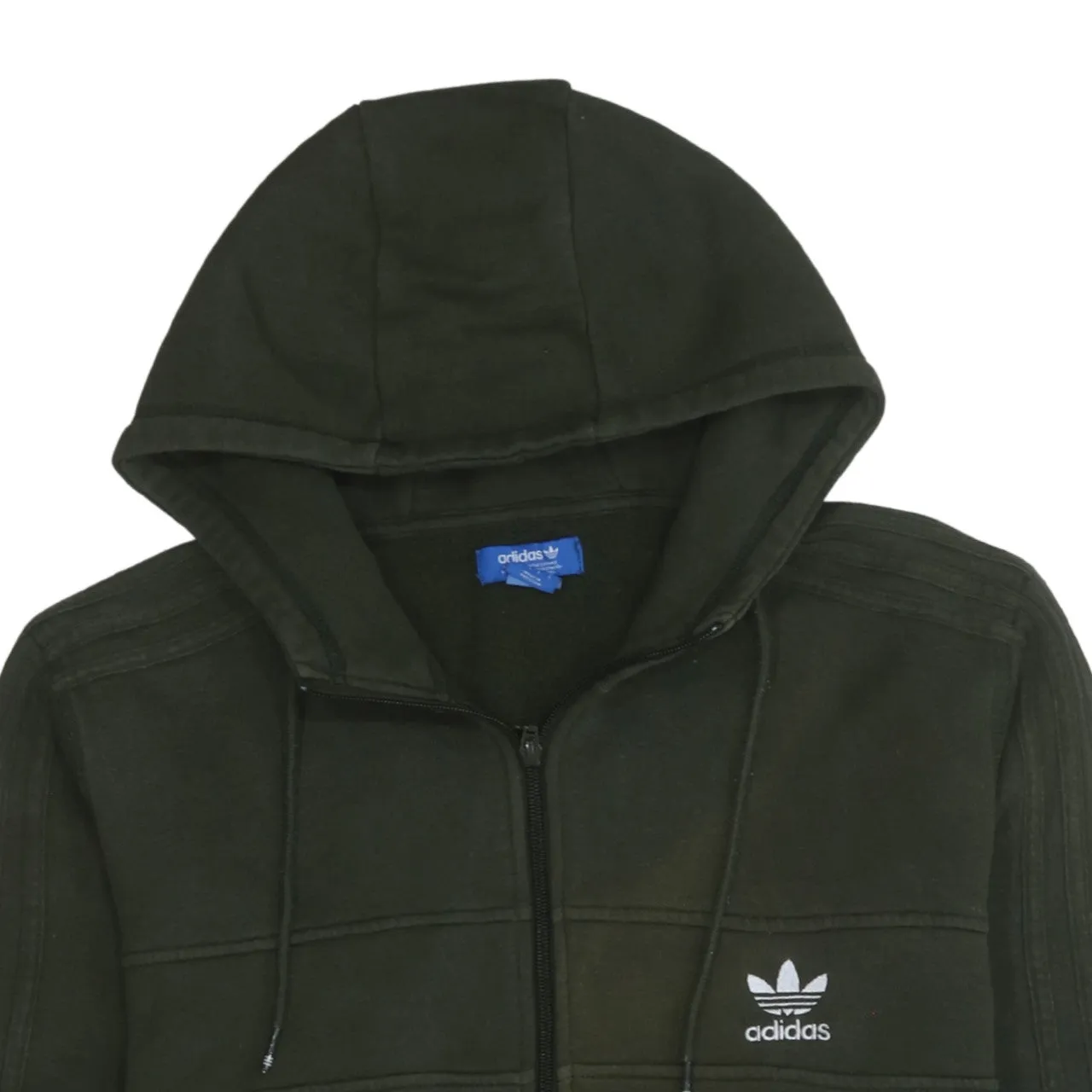 Adidas 90's Drawstring Pockets Full Zip Up Hoodie Large Green sold by Vintage Club product image thumbnail 3