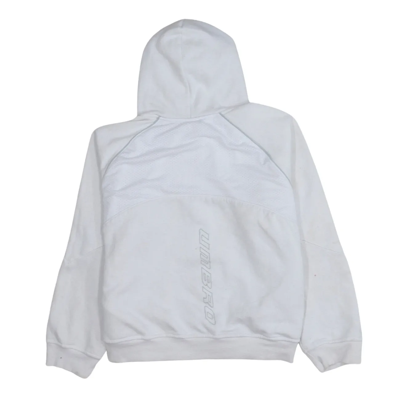 Umbro 90's Lightweight Full Zip Up Hoodie Large White sold by Vintage Club product image thumbnail 2