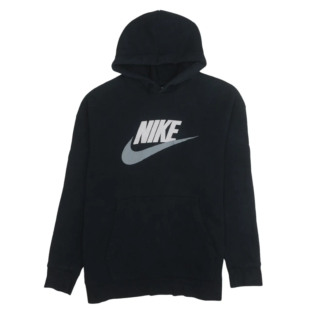 Nike 90's Center Middle Swoosh Pullover Hoodie Large Black sold by Vintage Club