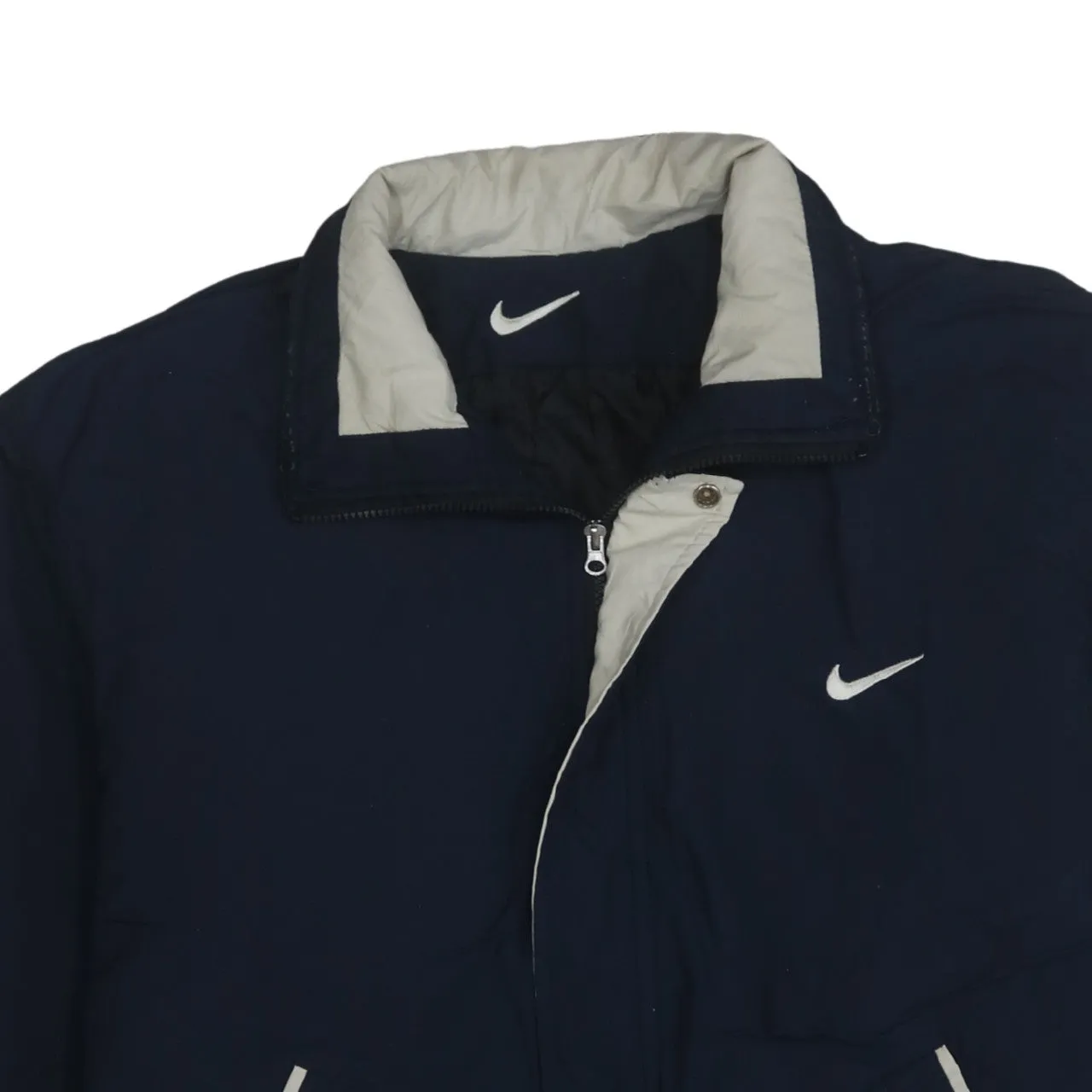 Nike 90's Swoosh Full Zip Up Windbreaker Large Navy Blue sold by Vintage Club product image thumbnail 3
