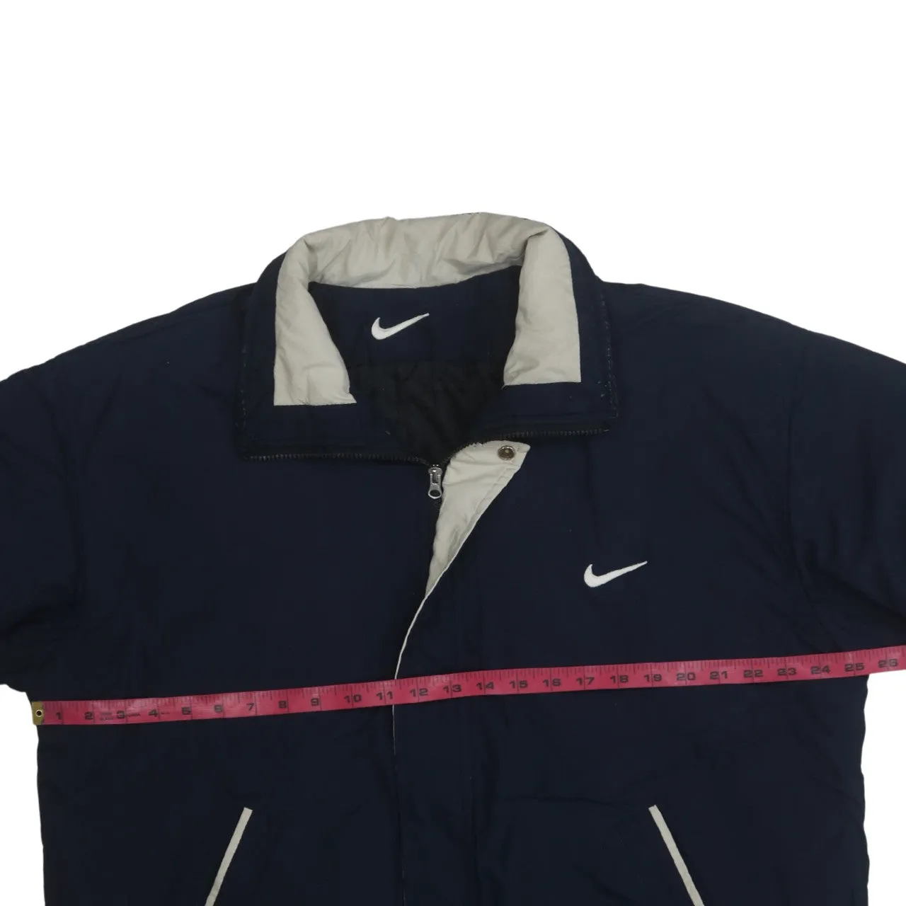 Nike 90's Swoosh Full Zip Up Windbreaker Large Navy Blue sold by Vintage Club product image thumbnail 5