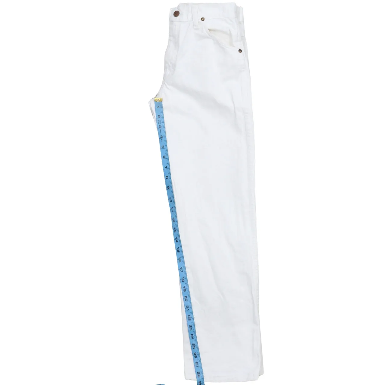 Wrangler 90's Lightweight Straight Leg Baggy Trousers / Pants 26 White sold by Vintage Club product image thumbnail 5