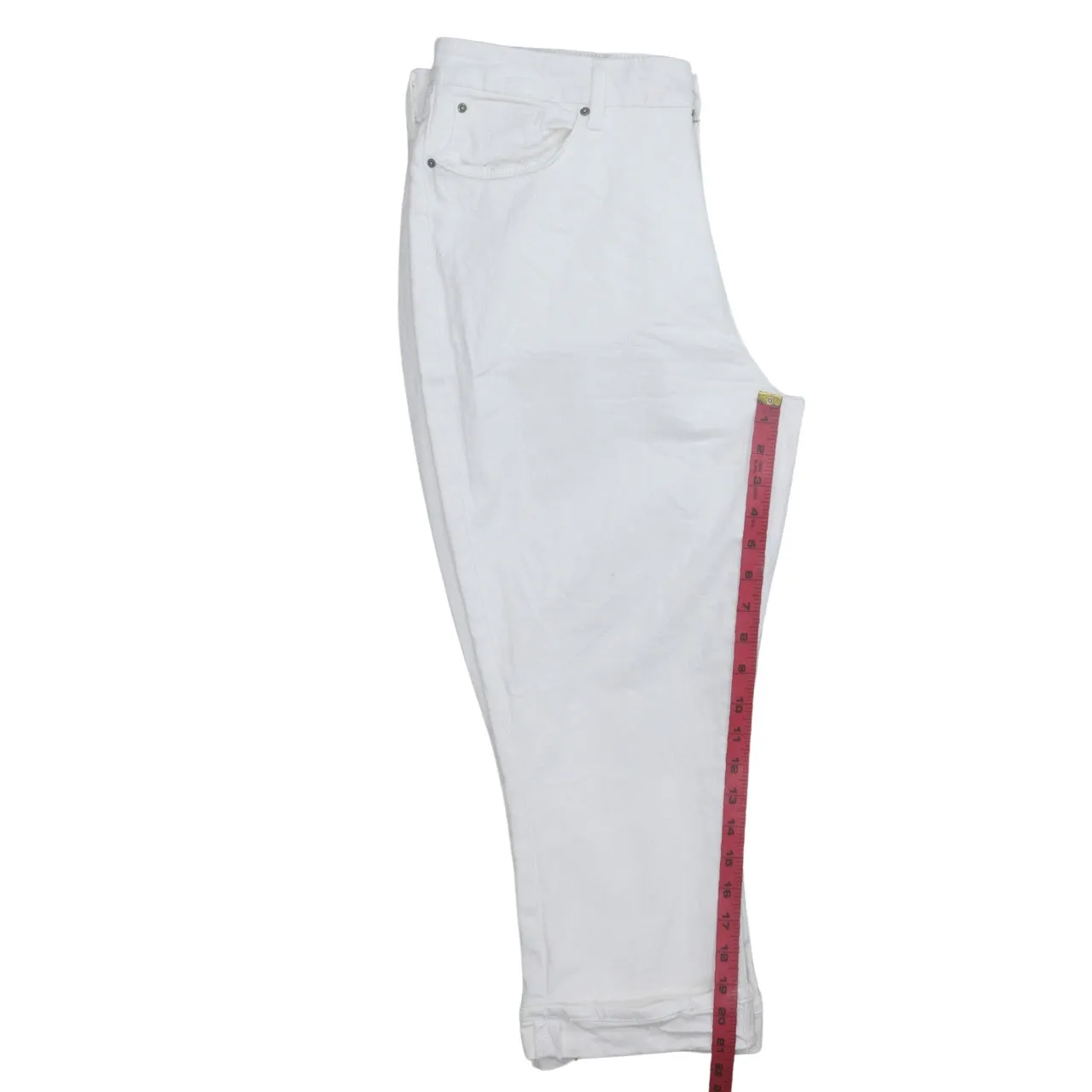Signature 90's Lightweight Straight Leg Baggy Trousers / Pants 36 White sold by Vintage Club product image thumbnail 5