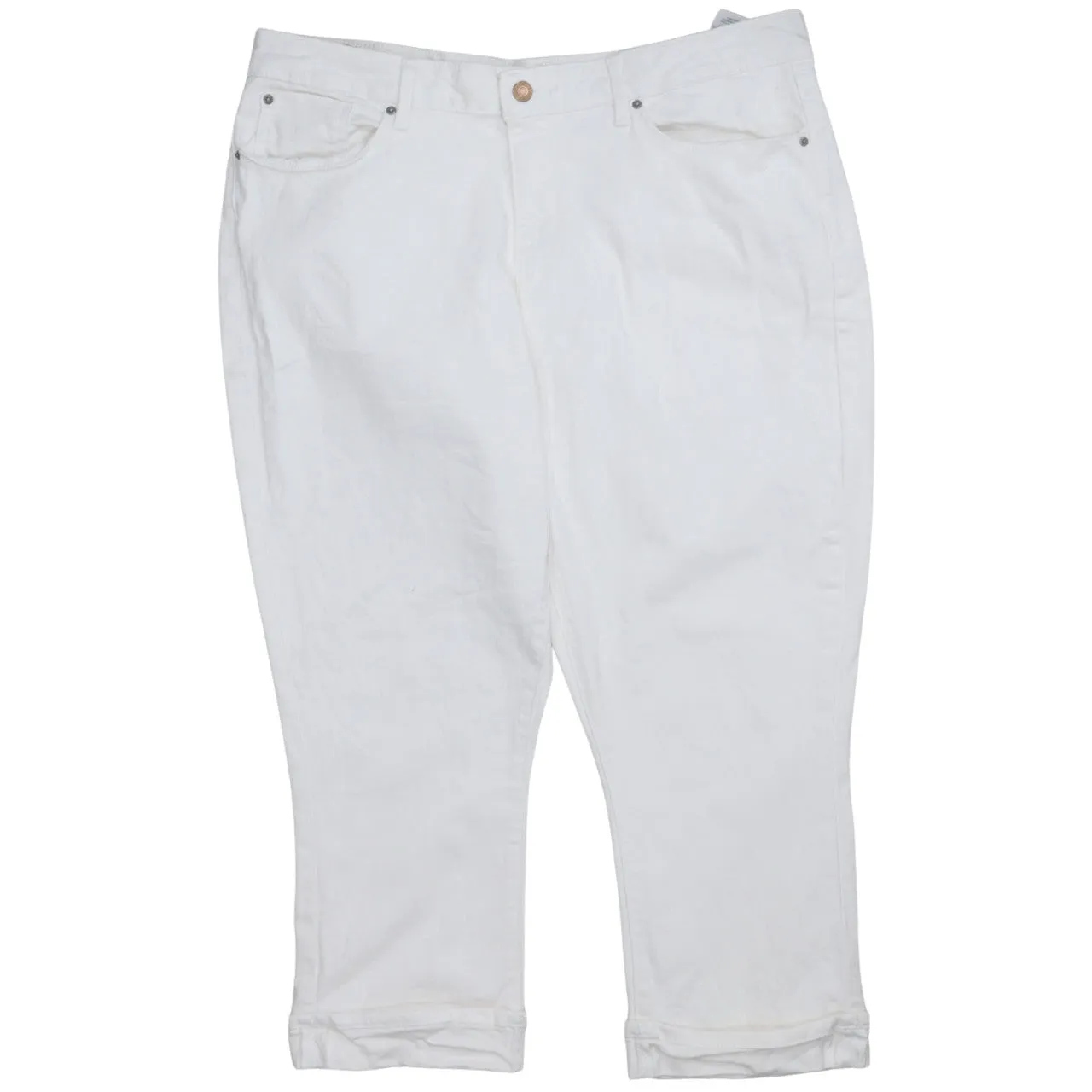Signature 90's Lightweight Straight Leg Baggy Trousers / Pants 36 White sold by Vintage Club product image thumbnail 2