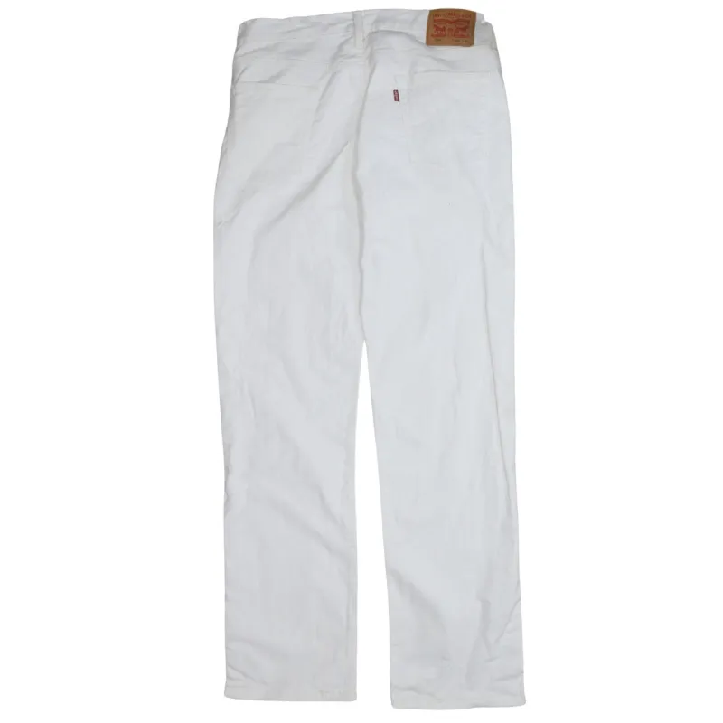 Levi Strauss &Co 90's 514 Straight Leg Baggy Trousers / Pants 34 White made by Levi's