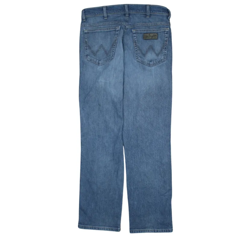 Wrangler 90's Lightwash Straight Leg Baggy Jeans / Pants 33 Blue made by Wrangler