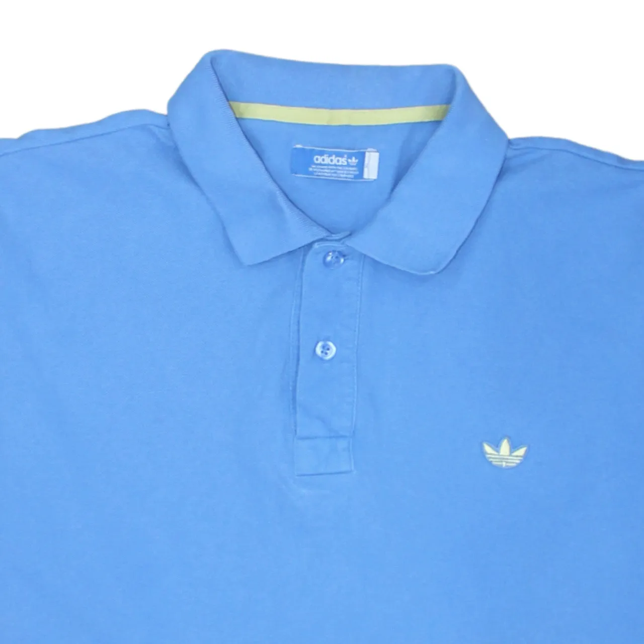 Adidas 90's Short Sleeves Quarter Button Polo Shirt XLarge Blue sold by Vintage Club product image thumbnail 3