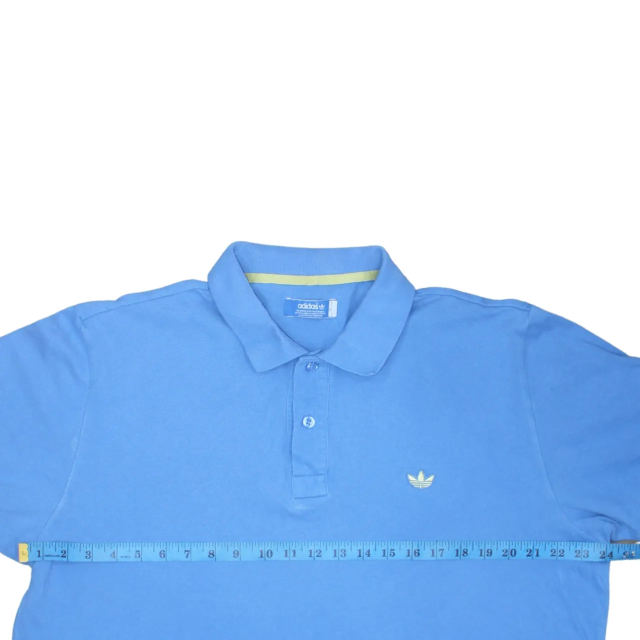 Adidas 90's Short Sleeves Quarter Button Polo Shirt XLarge Blue sold by Vintage Club product image thumbnail 5