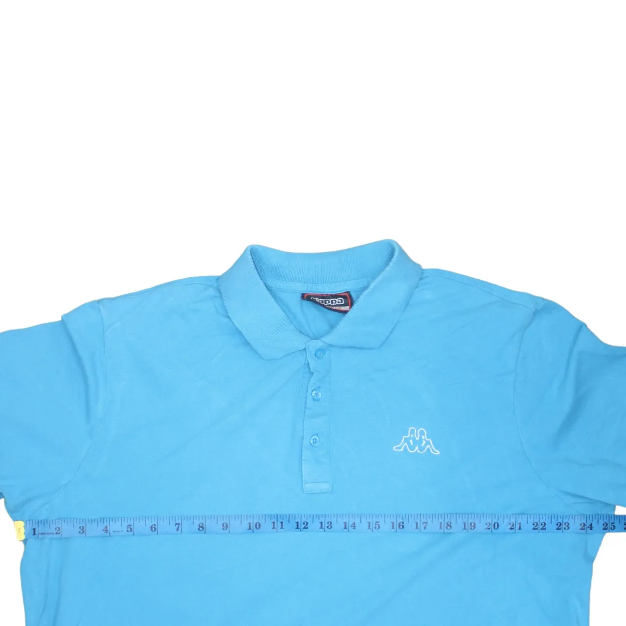 Kappa 90's Short Sleeves Quarter Button Polo Shirt XXLarge (2XL) Blue sold by Vintage Club product image thumbnail 5