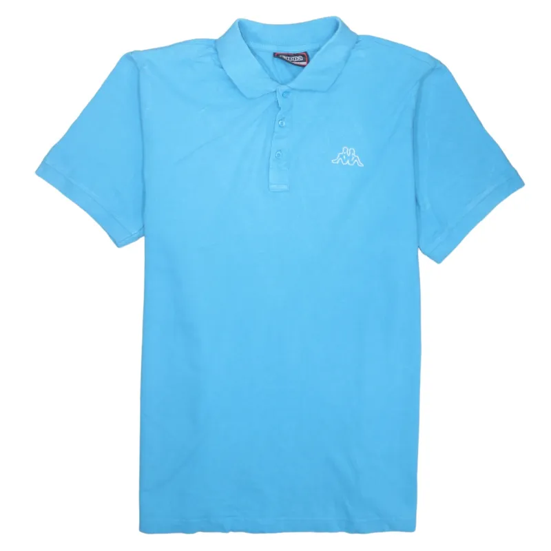 Kappa 90's Short Sleeves Quarter Button Polo Shirt XXLarge (2XL) Blue sold by Vintage Club