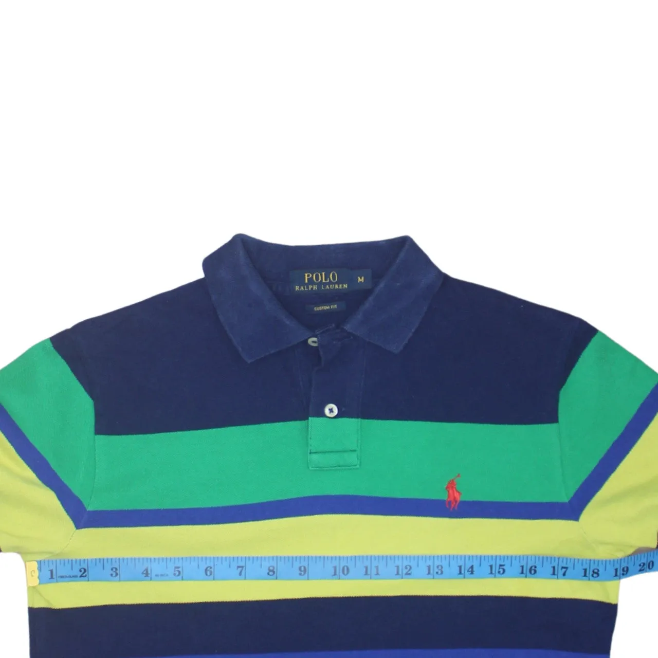 Polo Ralph Lauren 90's Short Sleeves Quarter Button Polo Shirt Medium Navy Blue sold by Vintage Club product image thumbnail 5