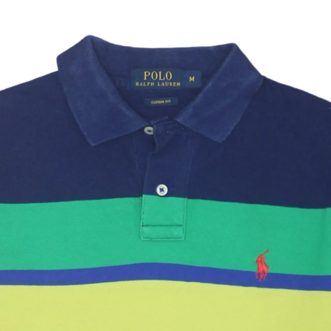 Polo Ralph Lauren 90's Short Sleeves Quarter Button Polo Shirt Medium Navy Blue sold by Vintage Club product image thumbnail 3