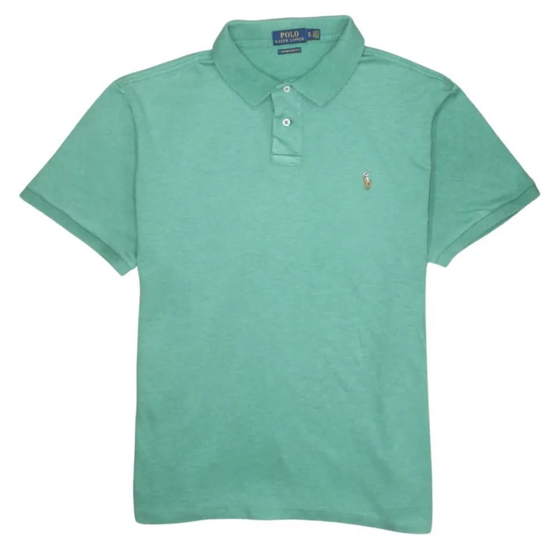 Polo Ralph Lauren 90's Short Sleeves Quarter Button Polo Shirt XLarge Green sold by Vintage Club