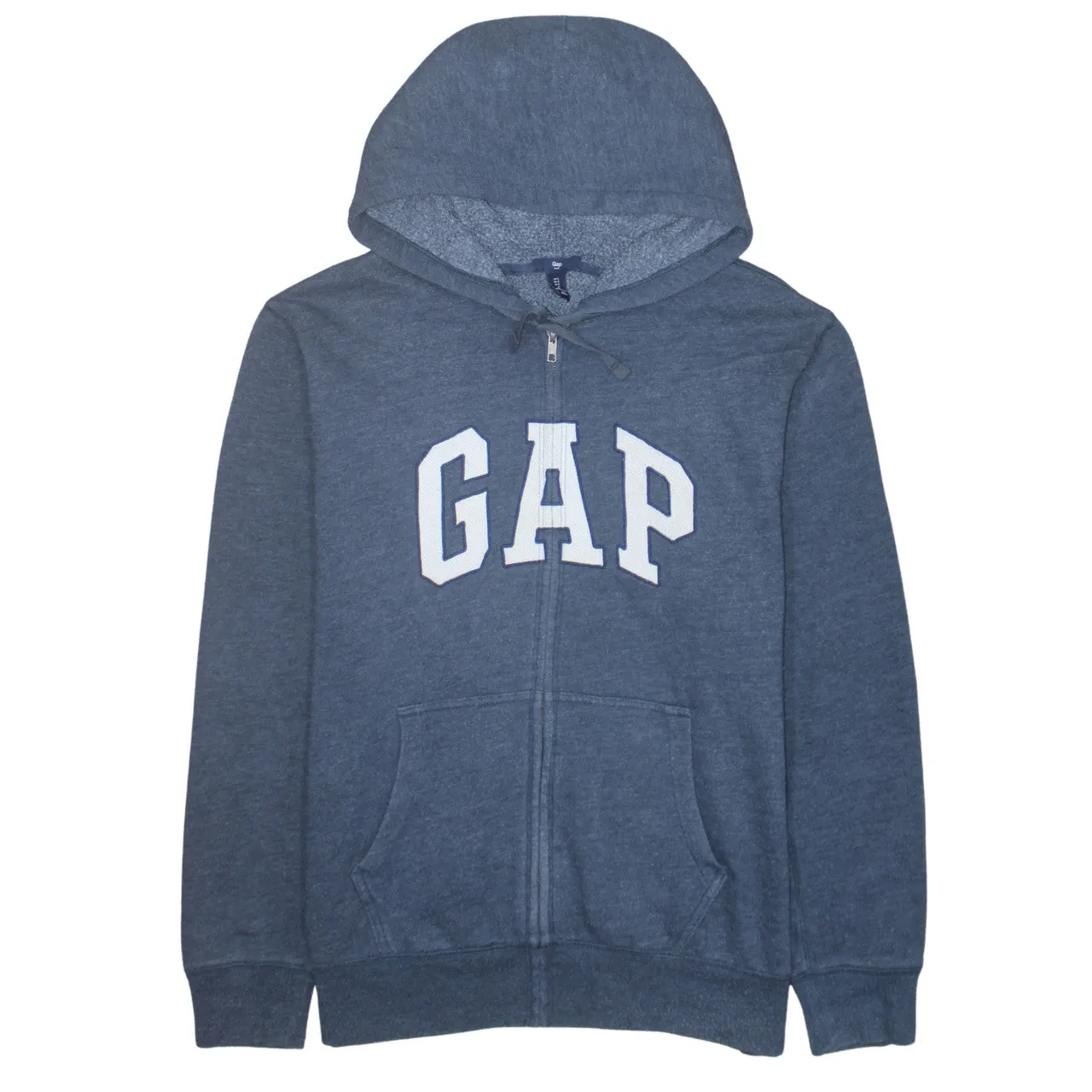 Gap 90's Spellout Full Zip Up Hoodie Large Blue sold by Vintage Club