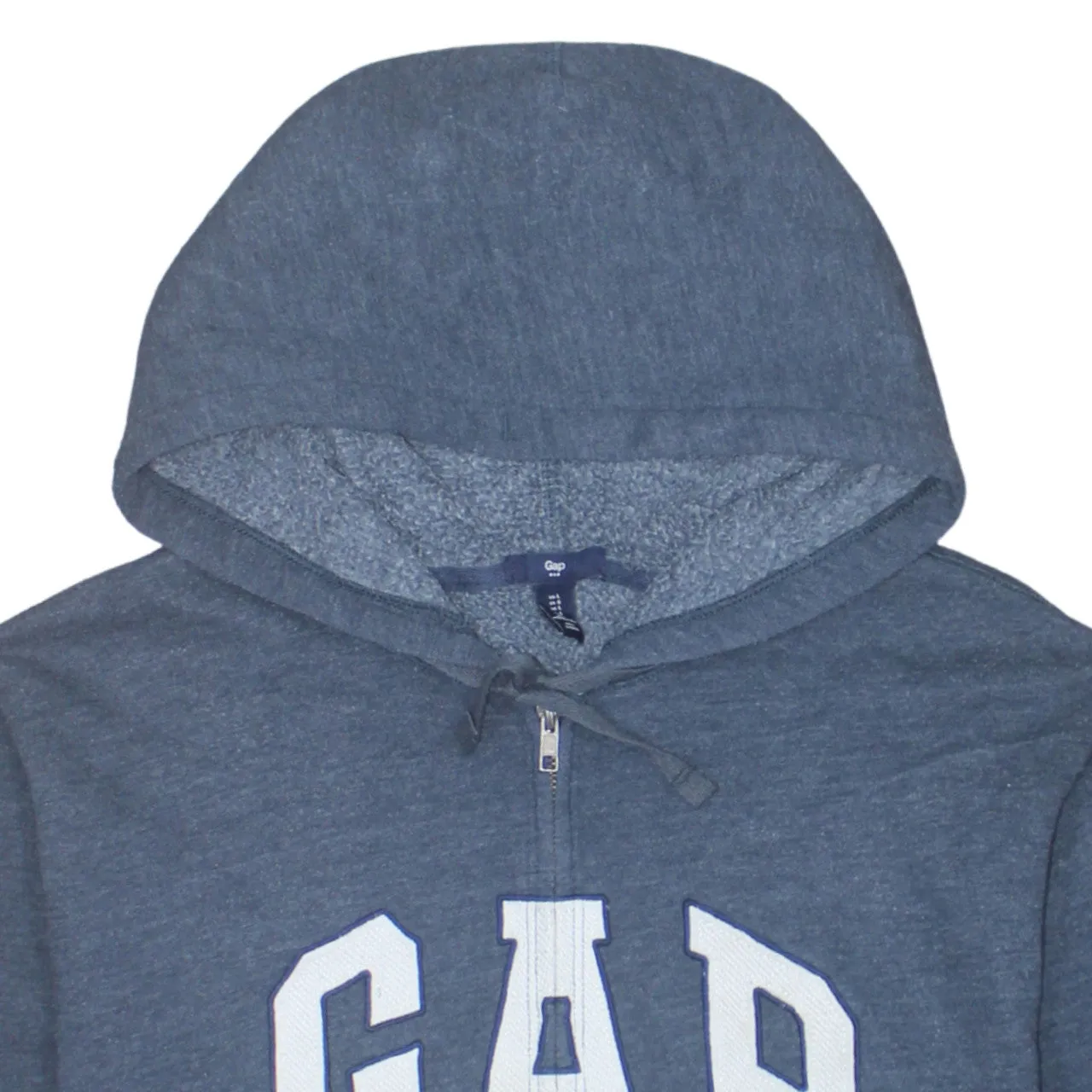 Gap 90's Spellout Full Zip Up Hoodie Large Blue sold by Vintage Club product image thumbnail 3