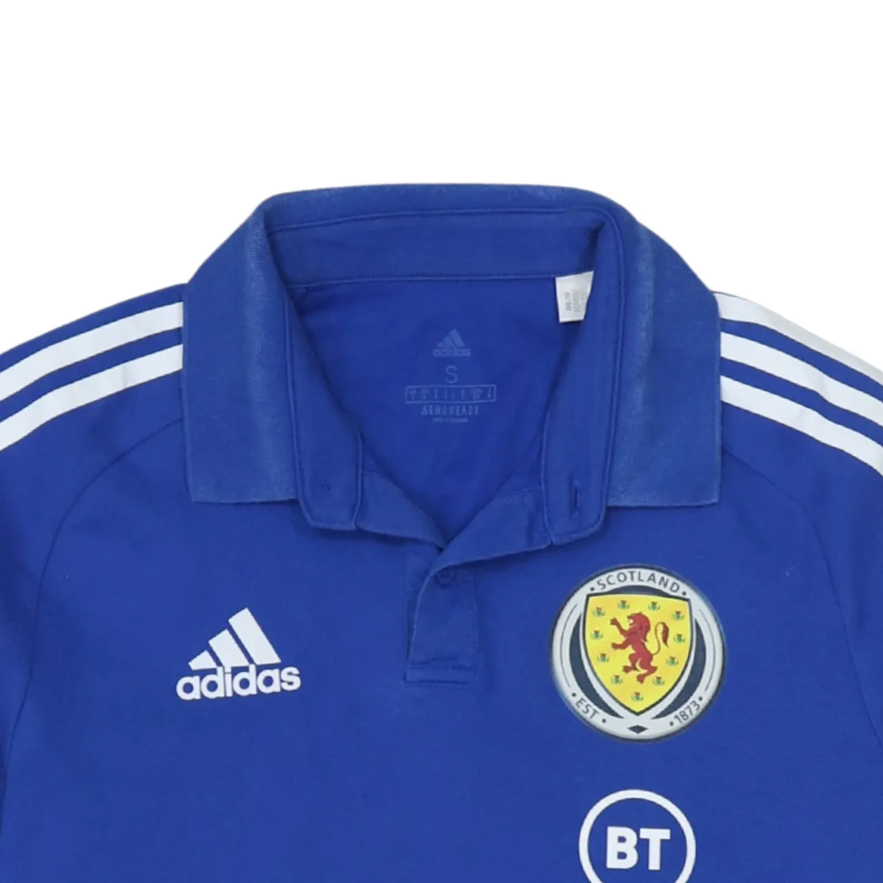 Adidas 90's Short Sleeves Quarter Button Polo Shirt Small Blue sold by Vintage Club product image thumbnail 3