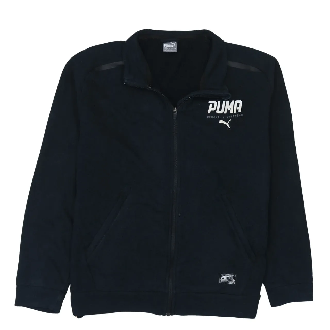 Puma 90's Lightweight Full Zip Up Sweatshirt Large Black sold by Vintage Club