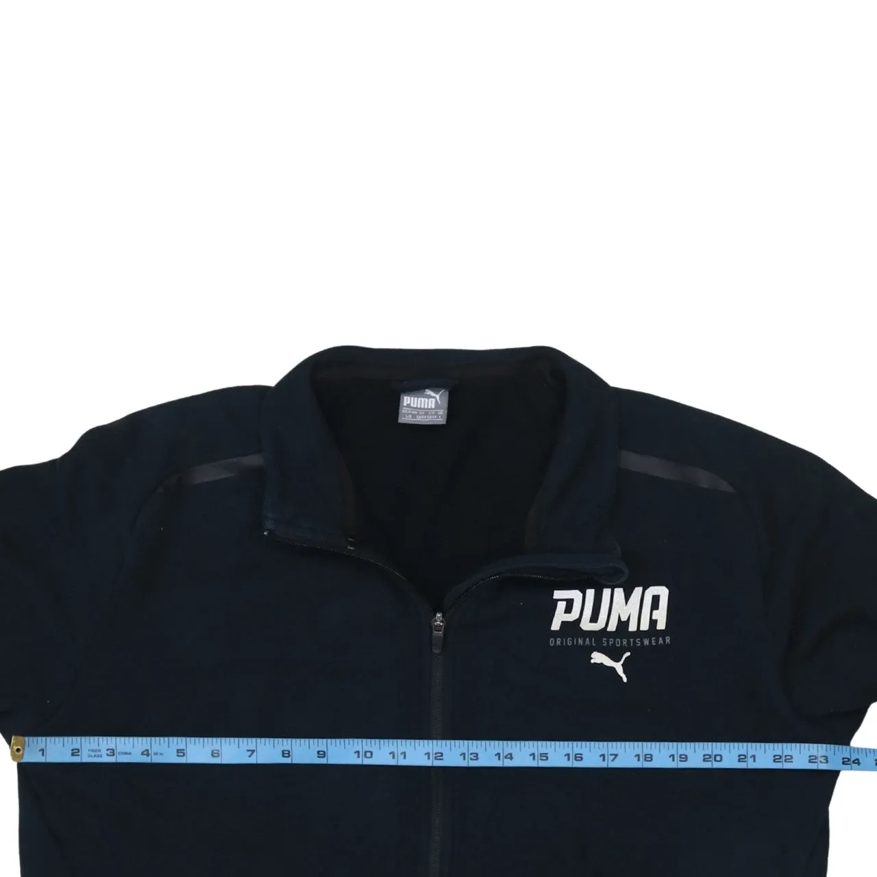 Puma 90's Lightweight Full Zip Up Sweatshirt Large Black sold by Vintage Club product image thumbnail 5