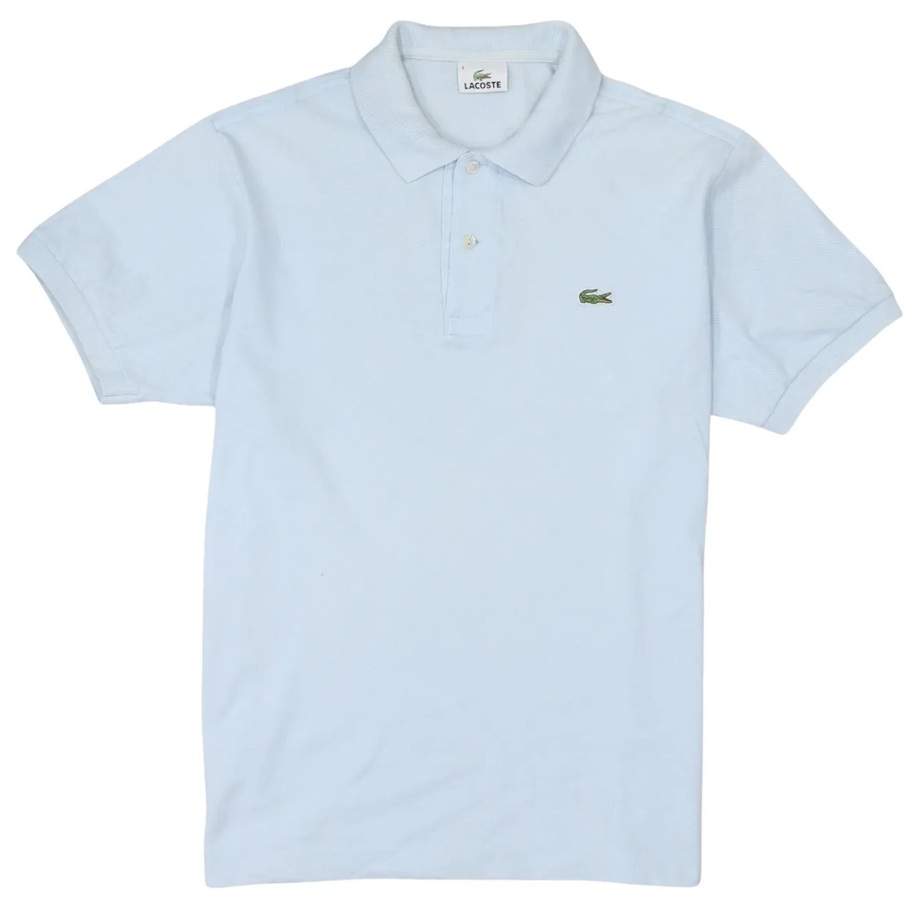 Lacoste 90's Short Sleeves Quarter Button Polo Shirt Medium Blue sold by Vintage Club