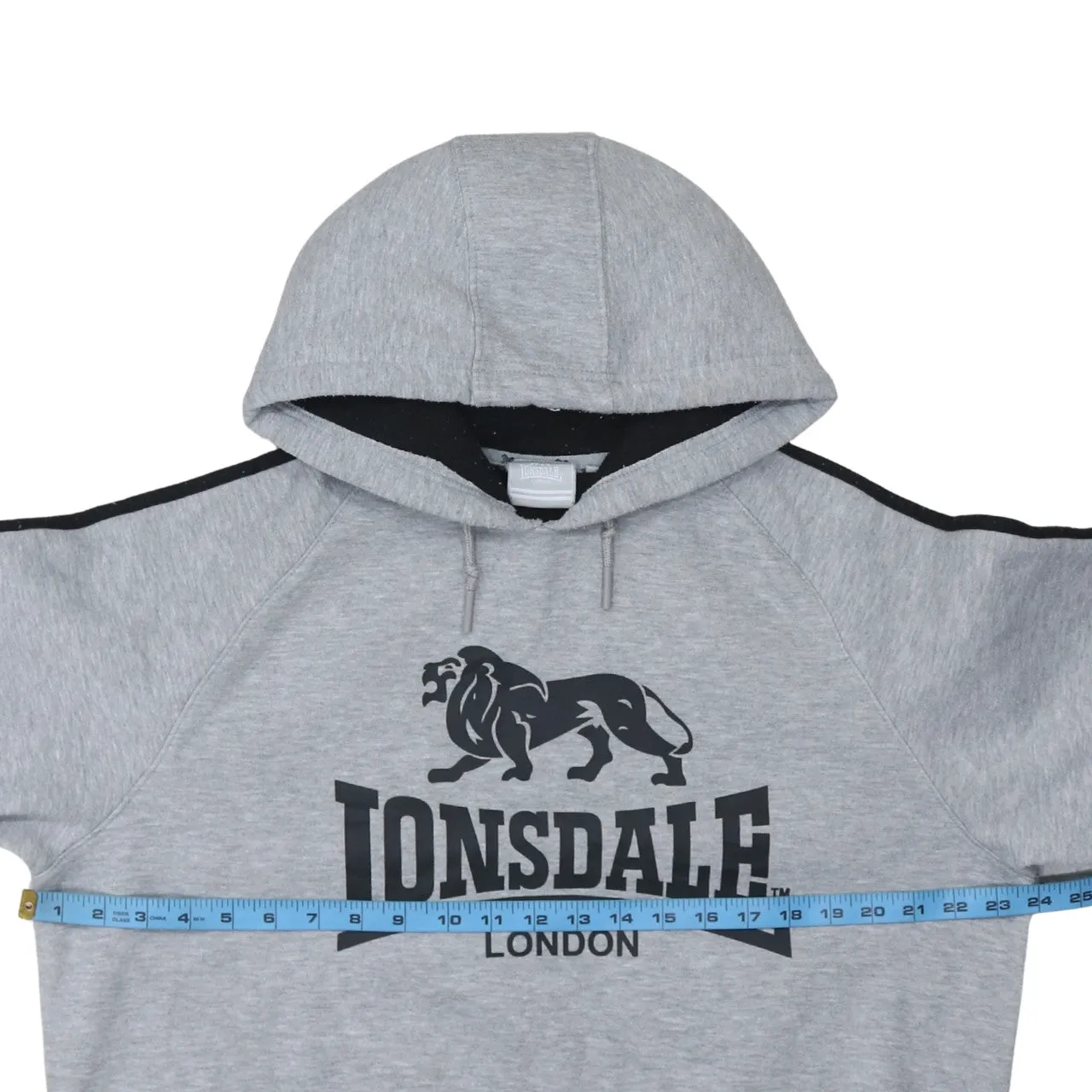 Lonsdale London 90's Spellout Pullover Hoodie Large Grey sold by Vintage Club product image thumbnail 5