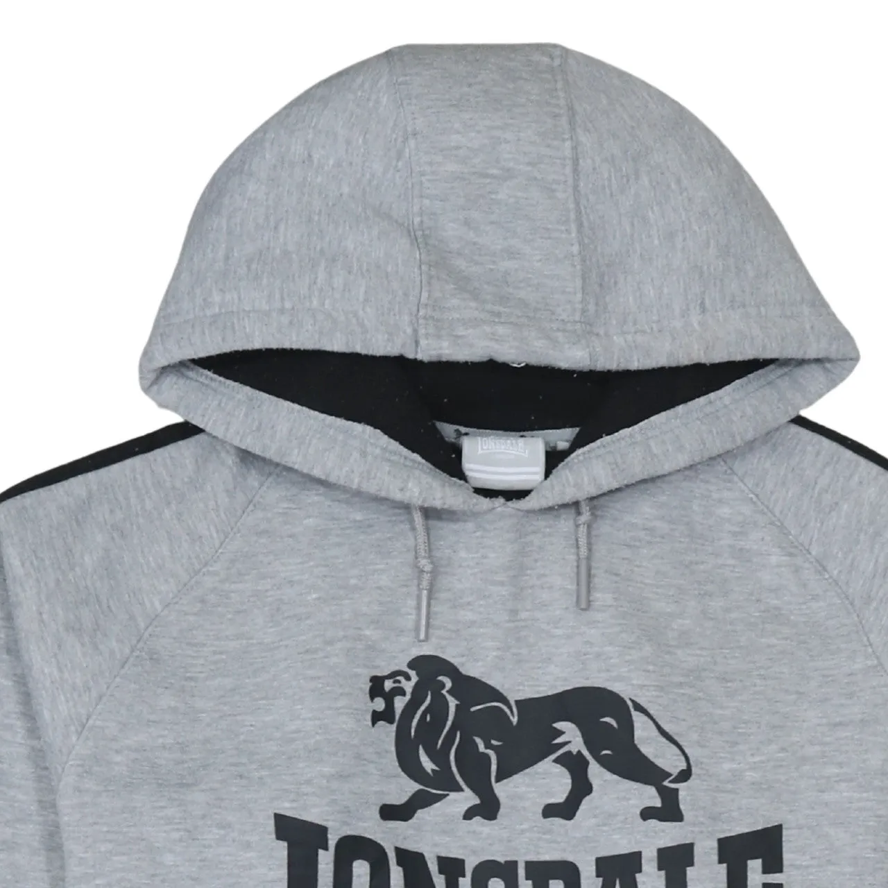 Lonsdale London 90's Spellout Pullover Hoodie Large Grey sold by Vintage Club product image thumbnail 3