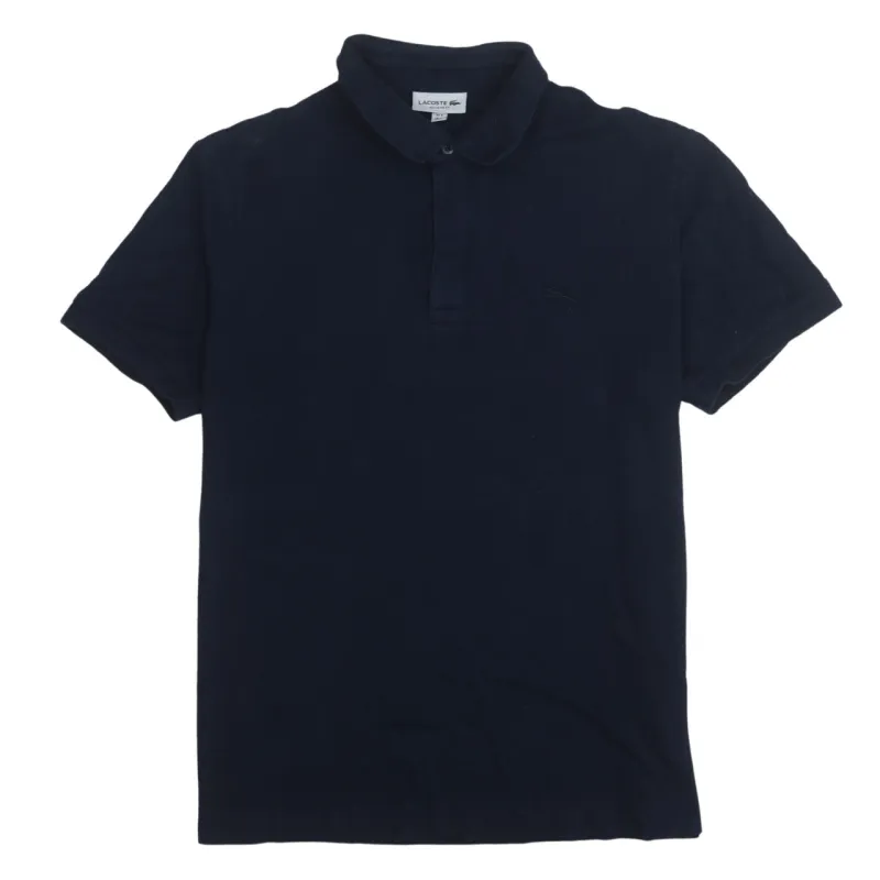 Lacoste 90's Short Sleeves Quarter Button Polo Shirt XLarge Navy Blue sold by Vintage Club