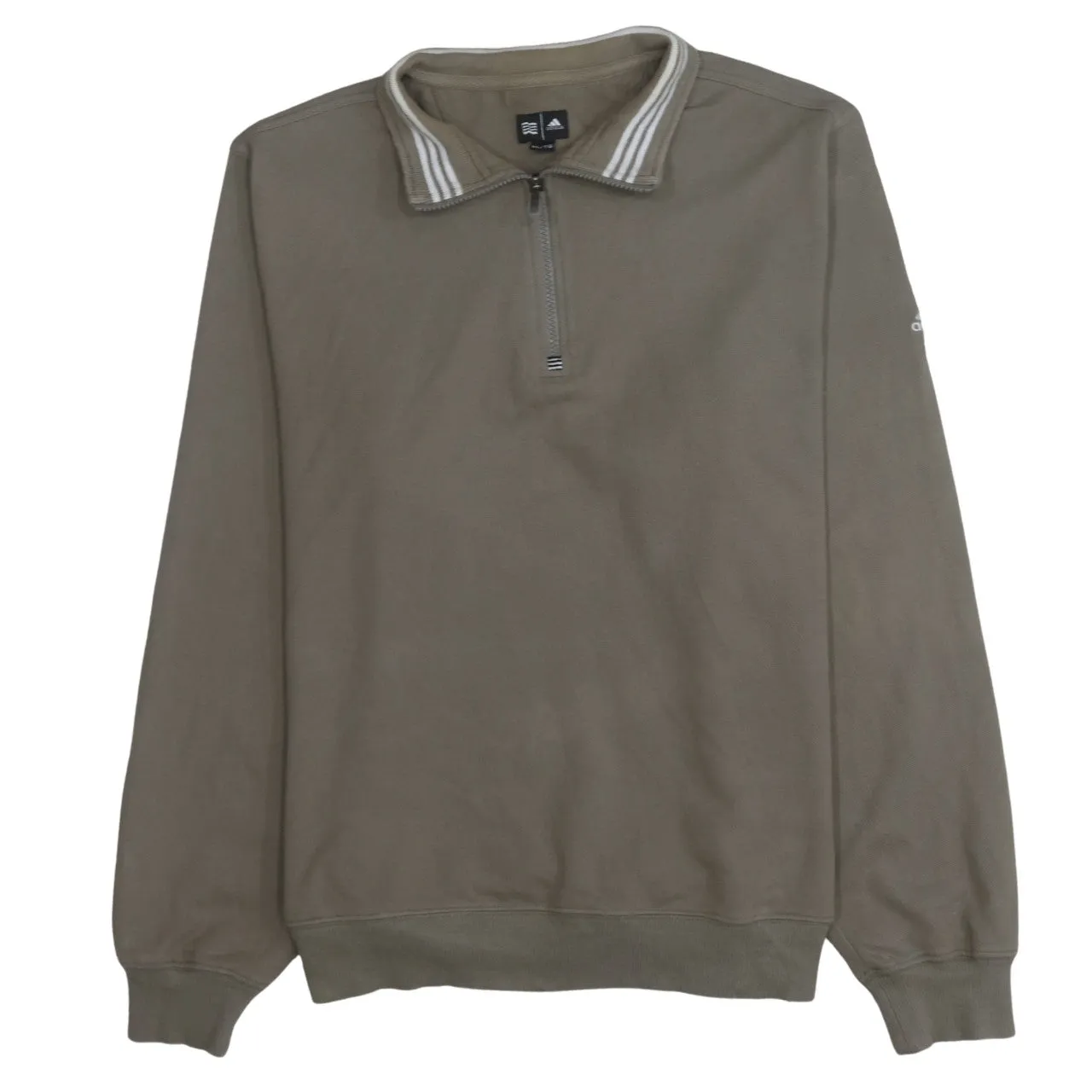 Adidas 90's Lightweight Quarter Zip Sweatshirt Large Brown sold by Vintage Club