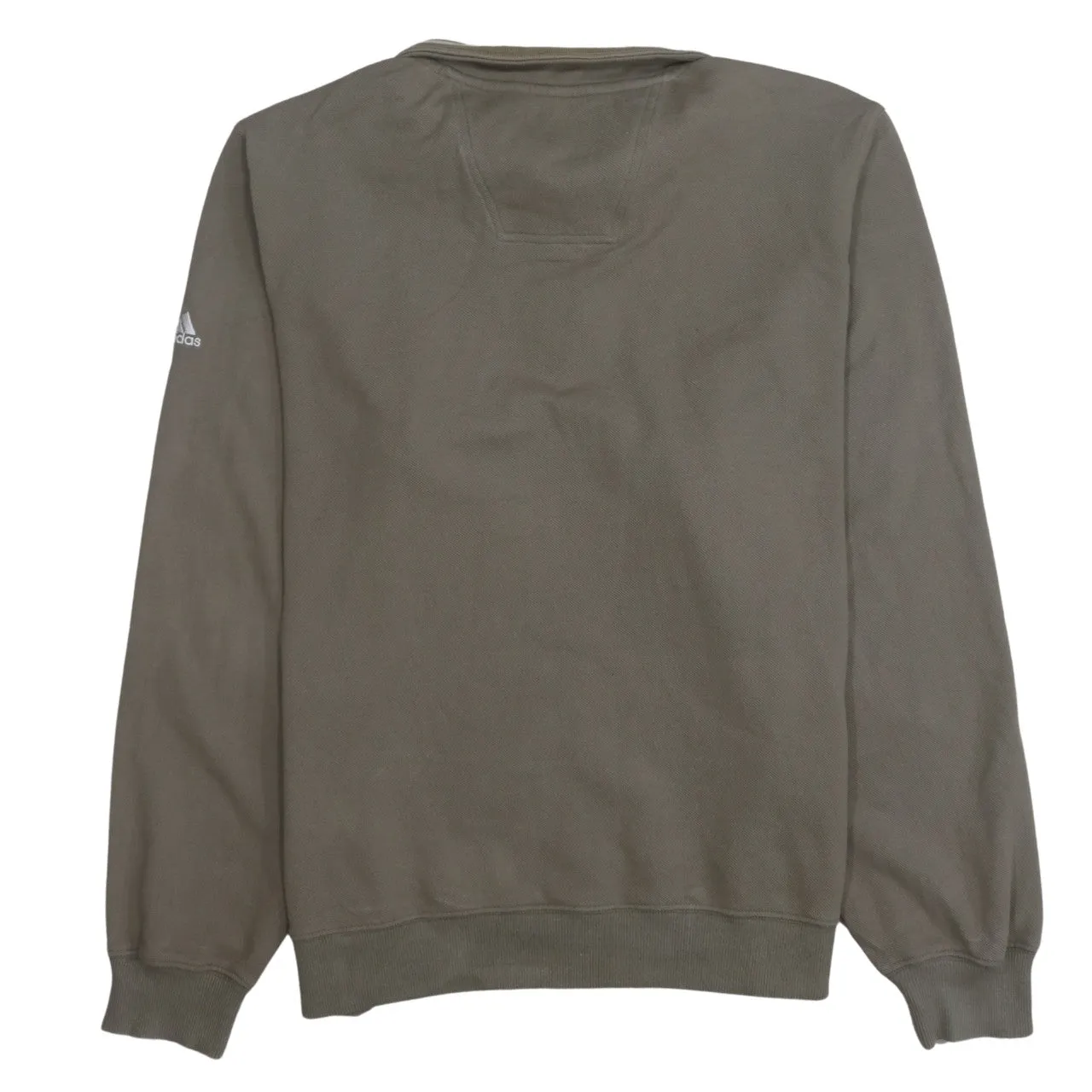 Adidas 90's Lightweight Quarter Zip Sweatshirt Large Brown sold by Vintage Club product image thumbnail 2