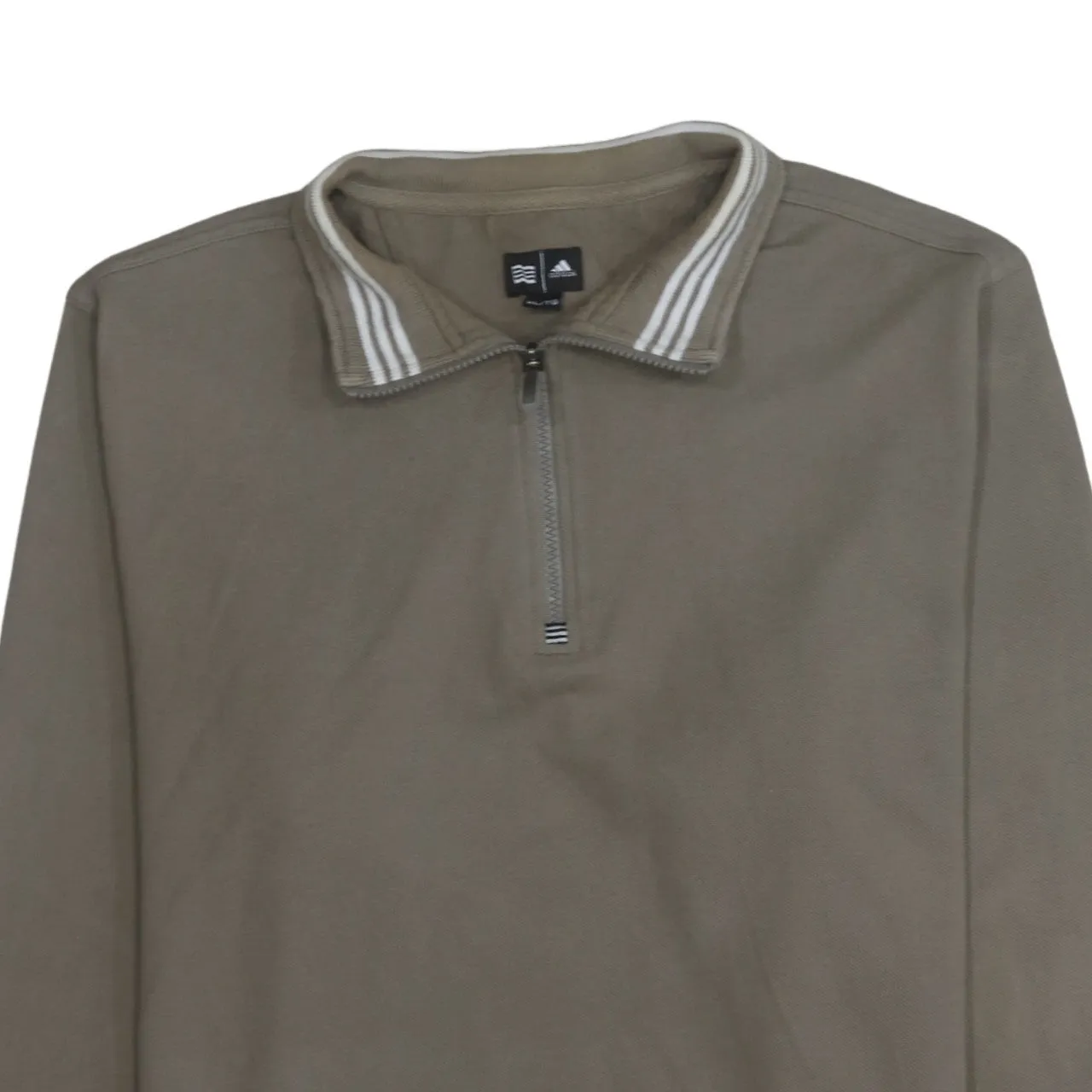 Adidas 90's Lightweight Quarter Zip Sweatshirt Large Brown sold by Vintage Club product image thumbnail 3